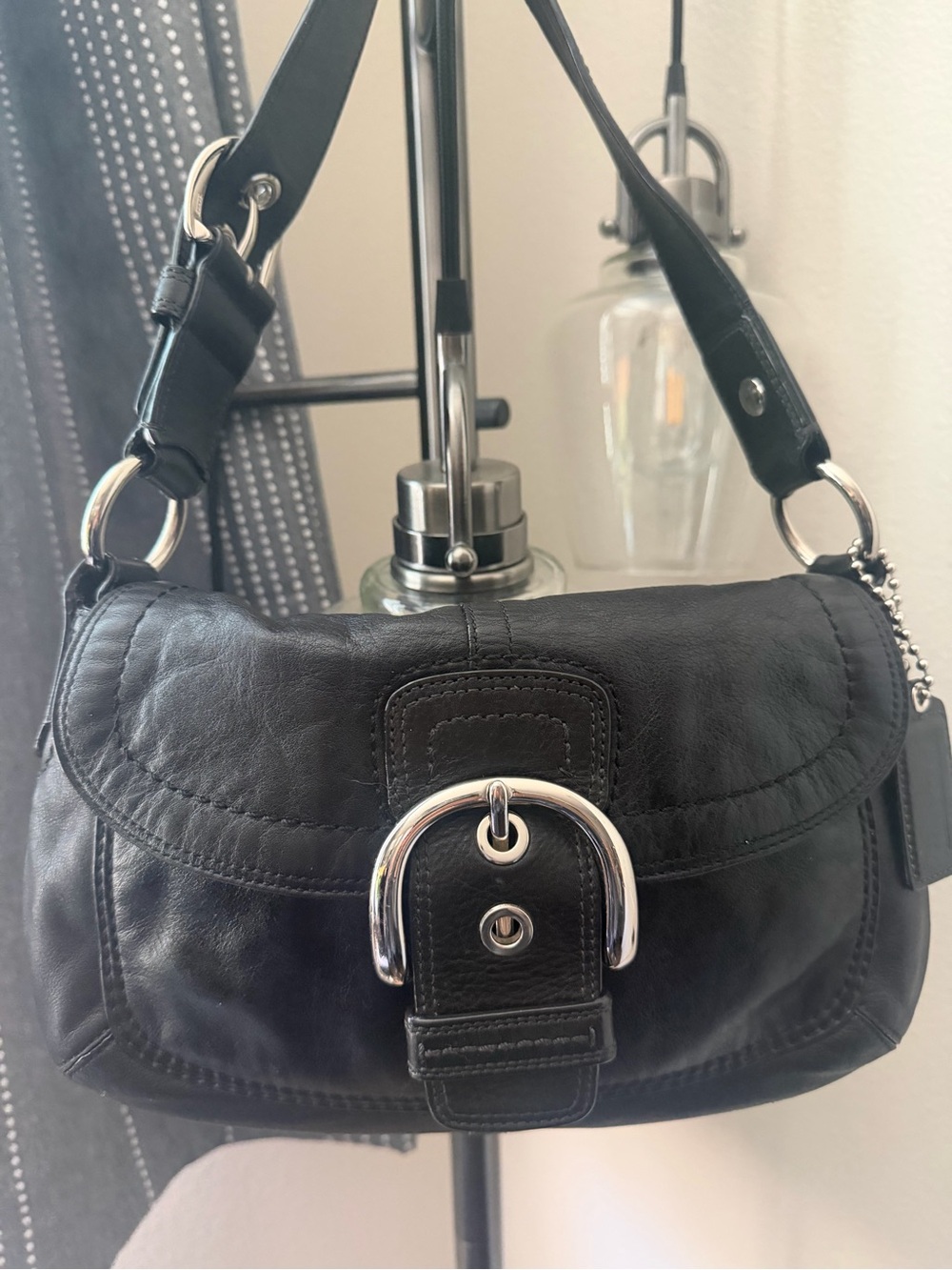 Y2K Coach Black Leather Soho Shoulder Bag - Picture 2 of 10